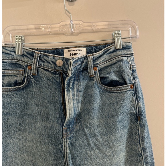 reformation liza high rise straight jean in color huntington - Picture 6 of 9